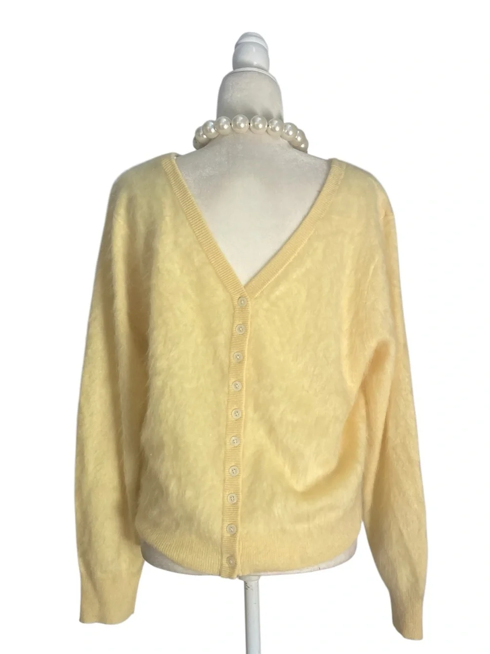 J. Crew Brushed Cashmere Relaxed-fit Reversible Cardigan Sweater NWT Yellow - Picture 6 of 12